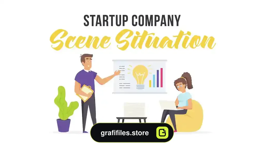 پروژه افترافکت موشن گرافیک استارت آپ شرکتی Startup Company - Scene Situation