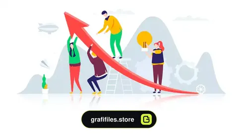پروژه افترافکت موشن گرافیک کار تیمی Teamwork - Flat Concept
