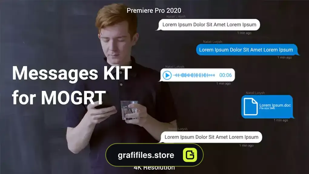 پروژه پریمیر نمایش پیام متنی Text Messages Kit