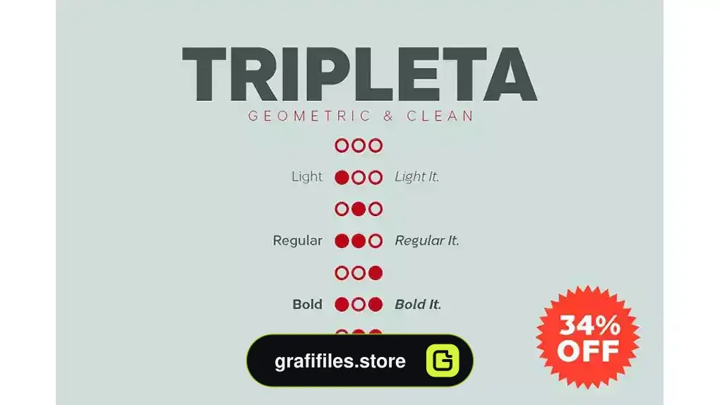 فونت انگلیسی Tripleta Grotesk
