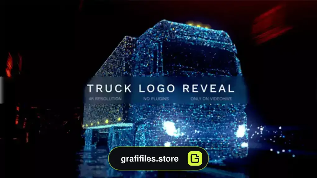 پروژه افترافکت نمایش لوگو با کامیون Truck Logo Reveal