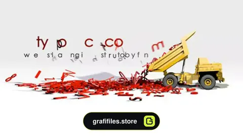 پروژه افترافکت نمایش لوگو با کامیون Typo Truck Logo Reveal
