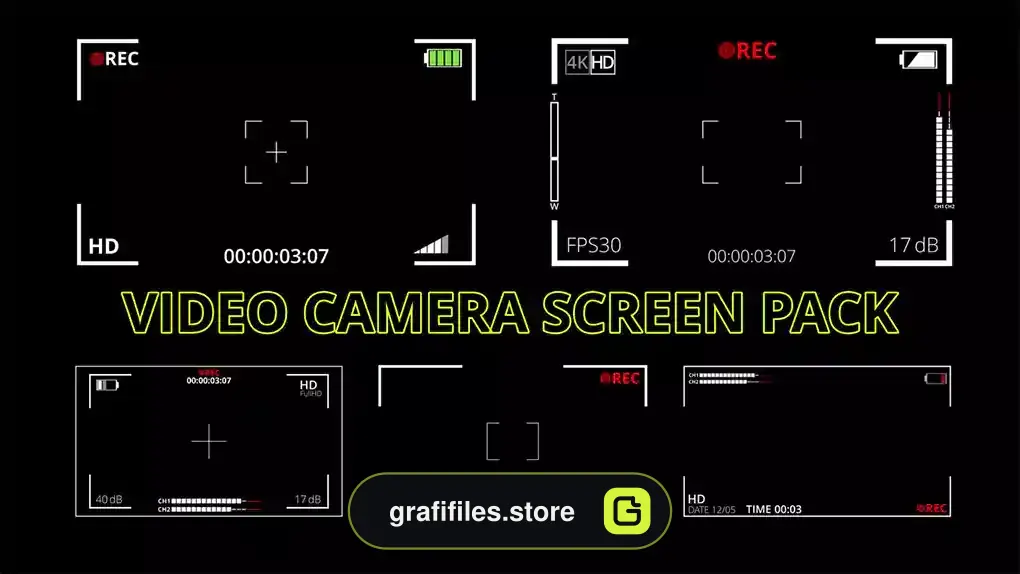 پروژه داوینچی ریزالو اسکرین دوربین Video Camera Screen Pack