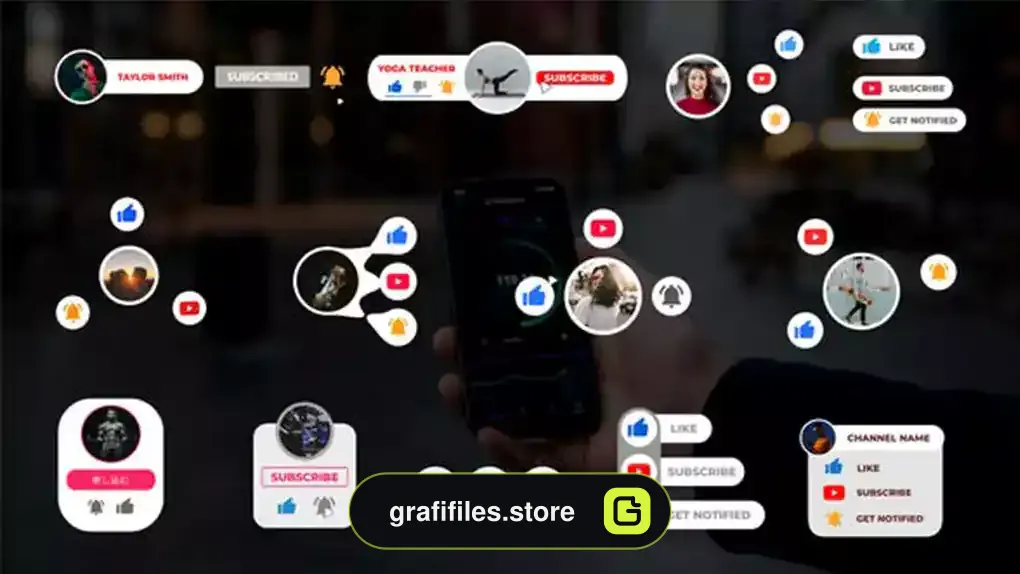 پروژه فاینال کات دکمه یوتیوب Youtube Buttons Pack || FCPX