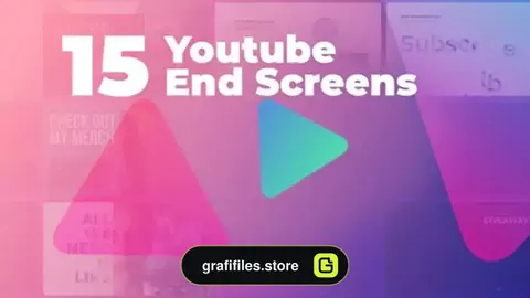 پروژه پریمیر صفحه نمایش پایانی یوتیوب YouTube End Screens for Premiere Pro