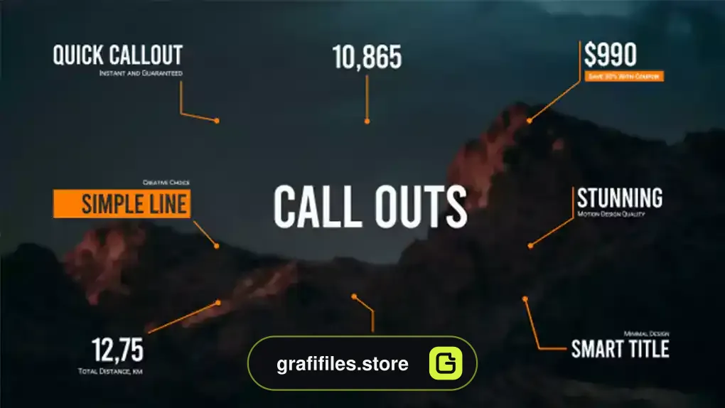 پروژه افترافکت تایتل نوشته راهنما Call Out Titles