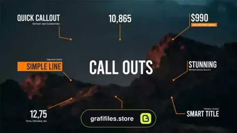 پروژه افترافکت تایتل نوشته راهنما Call Out Titles