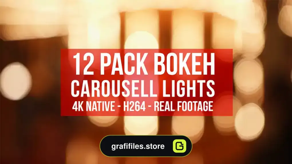 بک گراند موشن گرافیک نور بوکه Carousel Bokeh Lights Pack