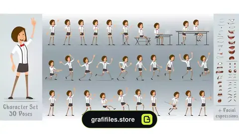 وکتور کارتونی دختر تاجر