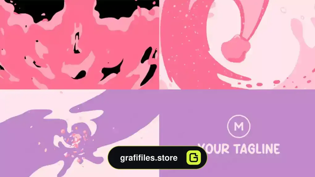 پروژه افترافکت لوگو مایع کارتونی Cartoon Liquid Logo