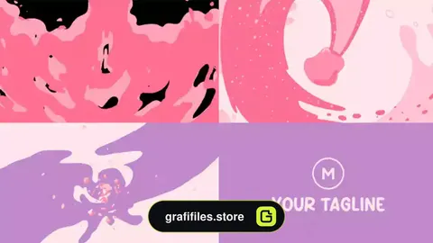 پروژه افترافکت لوگو مایع کارتونی Cartoon Liquid Logo