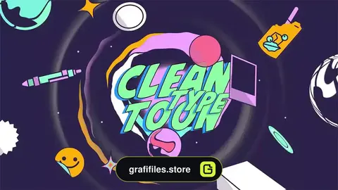 پروژه پریمیر تایپوگرافی کارتونی Clean Toon Type