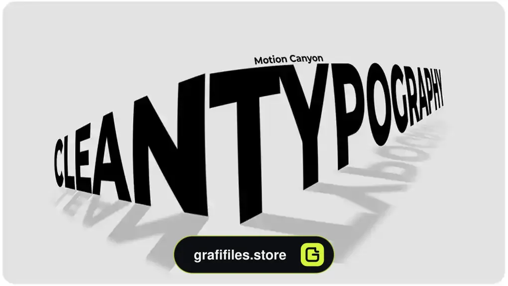 پروژه پریمیر تایپوگرافی Clean Typography