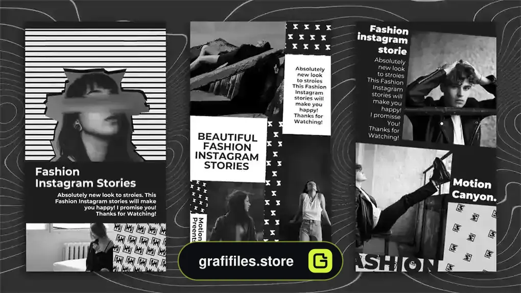 پروژه پریمیر استوری اینستاگرام فشن Fashion Instagram Stories