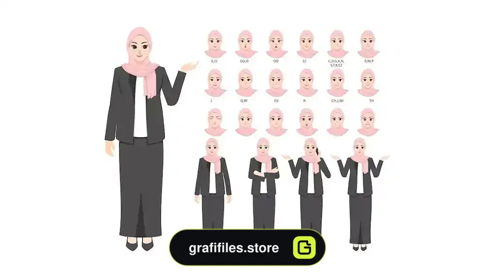 وکتور زن محجبه