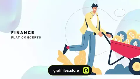 پروژه افترافکت موشن گرافیک فاینانس Finance - Flat Concepts