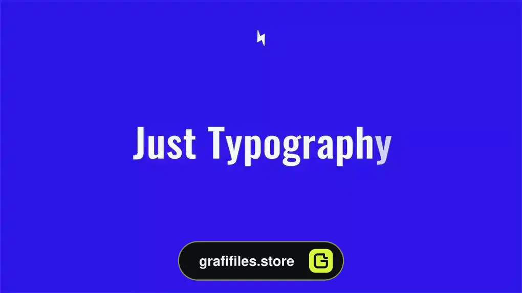 پروژه پریمیر تایپوگرافی Just Typography