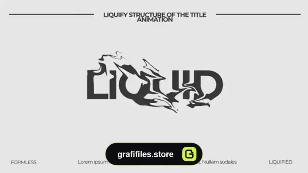 پروژه افترافکت تایتل سیال Liquified Title