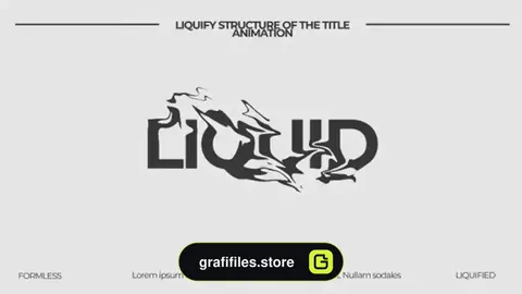 پروژه افترافکت تایتل سیال Liquified Title