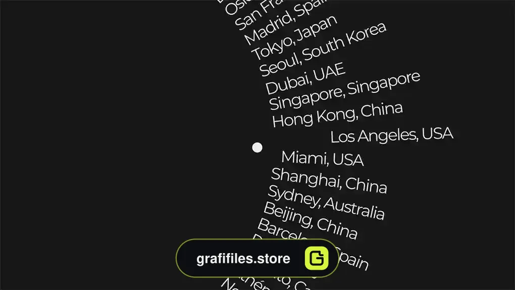 پروژه افترافکت لیست متحرک List Selection Animation