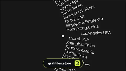 پروژه افترافکت لیست متحرک List Selection Animation