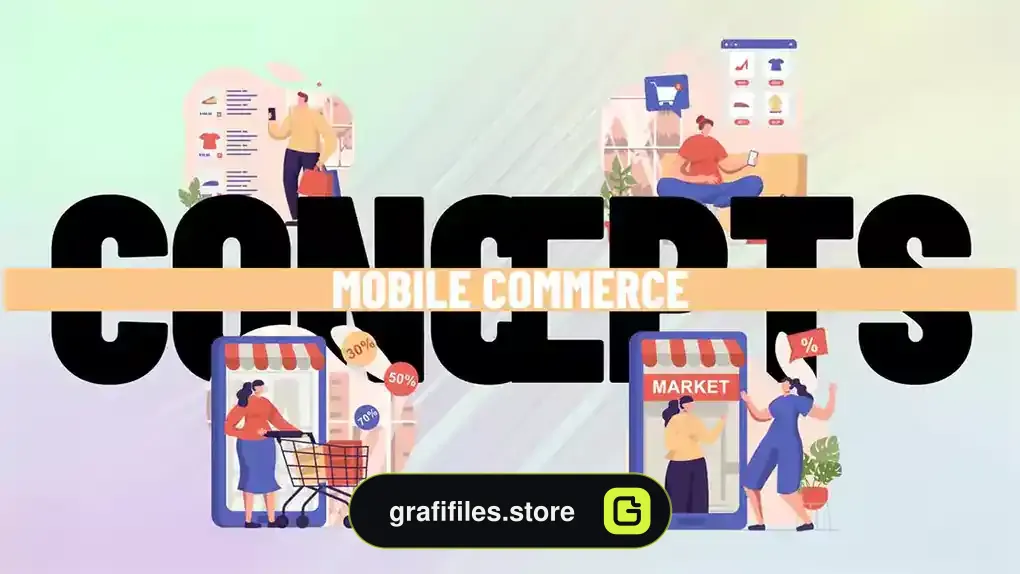 پروژه افترافکت موشن گرافیک تجارت سیار Mobile Commerce