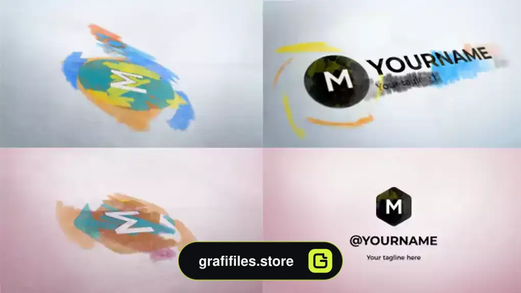 لوگو موشن افترافکت مداد رنگی Pencil Sketch Logo