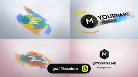 لوگو موشن افترافکت مداد رنگی Pencil Sketch Logo