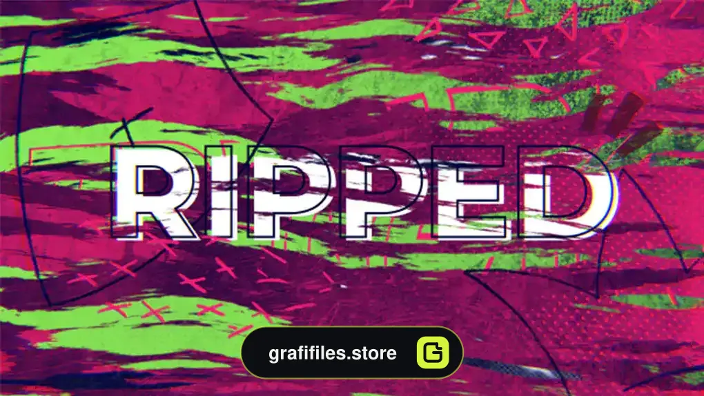 لوگو موشن افترافکت Ripped Logo Intro