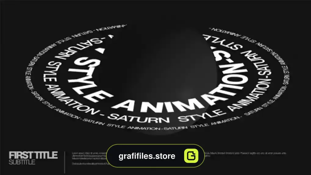 پروژه افترافکت متن متحرک Saturn Text Animation