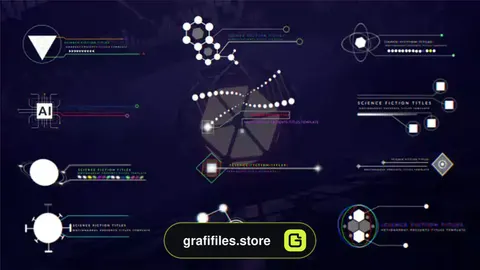 پروژه افترافکت زیرنویس علمی تخیلی Science Fiction Lower Thirds