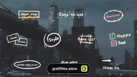 پروژه داوینچی ریزالو تایتل دست نویس Scribble Hand Drawn Titles