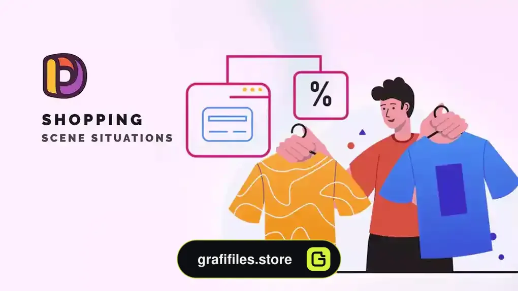 پروژه افترافکت موشن گرافیک خرید Shopping - Scene Situations