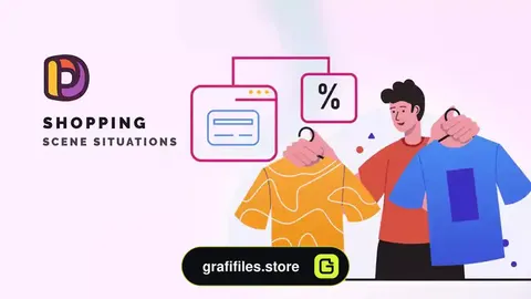 پروژه افترافکت موشن گرافیک خرید Shopping - Scene Situations