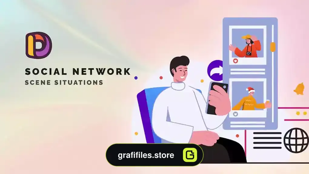 پروژه افترافکت موشن گرافیک شبکه اجتماعی Social Network - Scene Situations
