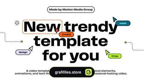 پروژه افترافکت اینترو تایپوگرافی Trendy Typography Intro
