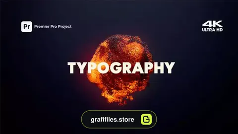 پروژه پریمیر وله تایپوگرافی Typography Opener 2.0 | MOGRT