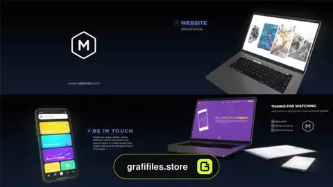پروژه افترافکت معرفی وب سایت Website Presentation