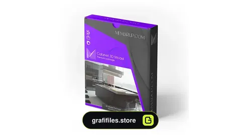 پک 1162 مدل سه بعدی کابینت و لوازم آشپزخانه