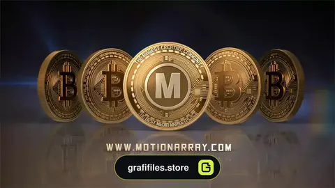 لوگو موشن افترافکت بیت کوین Bitcoin Logo