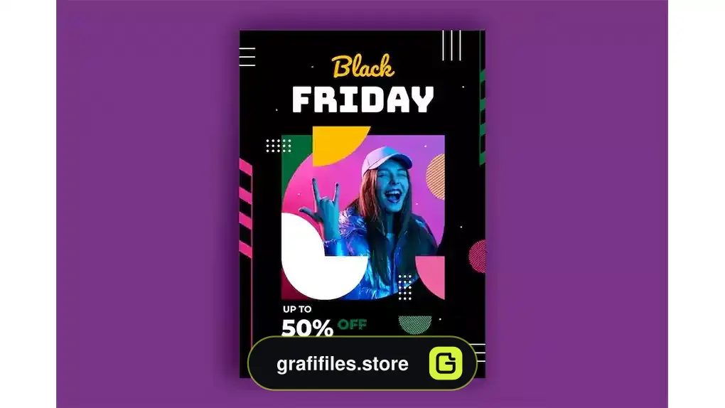 طرح لایه باز پوستر بلک فرایدی Black Friday Poster