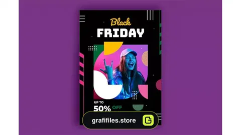 طرح لایه باز پوستر بلک فرایدی Black Friday Poster