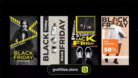 پروژه پریمیر استوری اینستاگرام بلک فرایدی Black Friday Stories