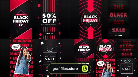 پروژه افترافکت پست و استوری اینستاگرام بلک فرایدی Black Friday
