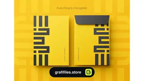 موکاپ پاکت نامه Clean envelope mockup a4 size