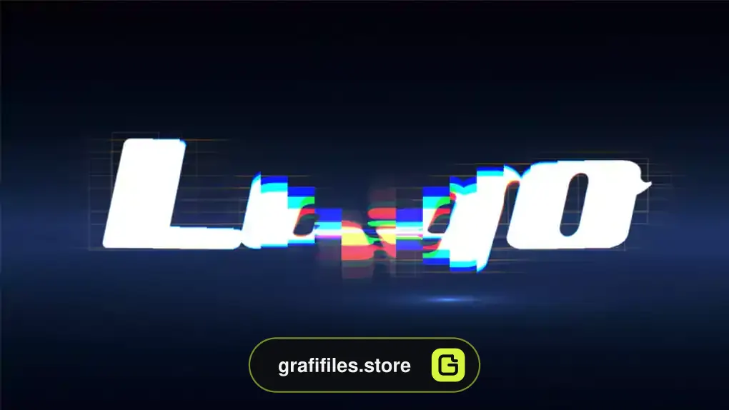 لوگو موشن افترافکت ارز دیجیتال Digital Crypto Glitch Logo