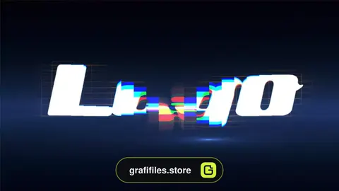 لوگو موشن افترافکت ارز دیجیتال Digital Crypto Glitch Logo