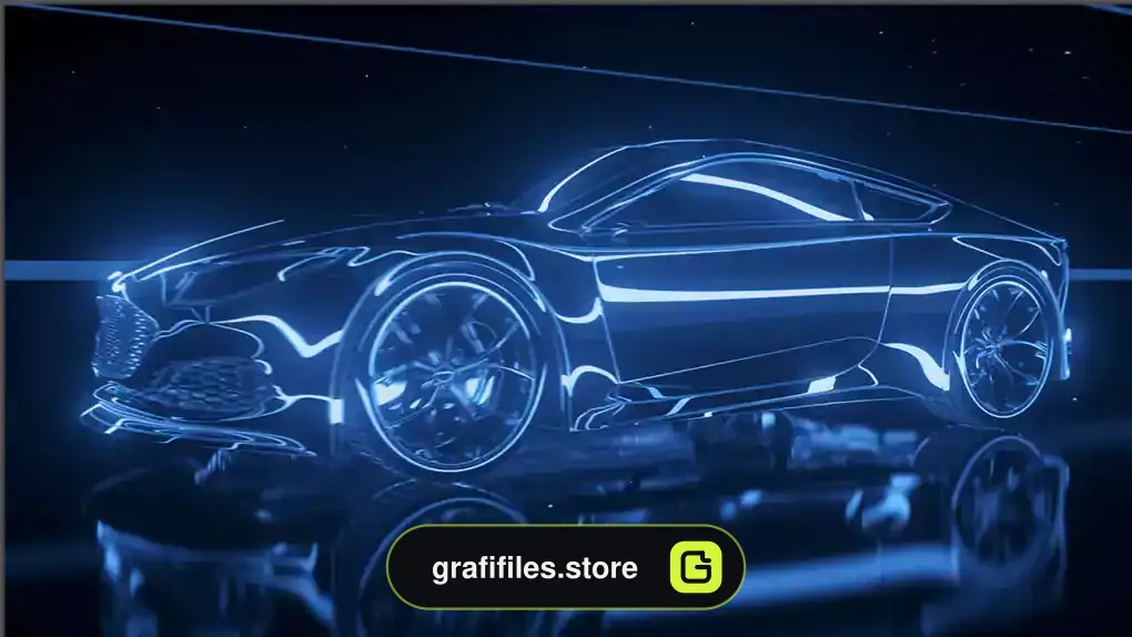 لوگو موشن پریمیر ماشین نئونی Neon Car Logo Opener