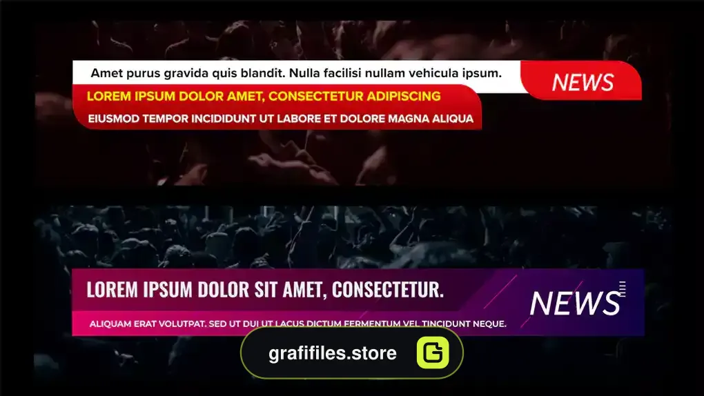 پروژه پریمیر زیرنویس شبکه خبر News Lower Third Pack