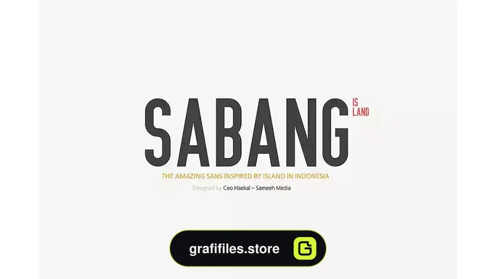فونت انگلیسی Sabang Island Typeface